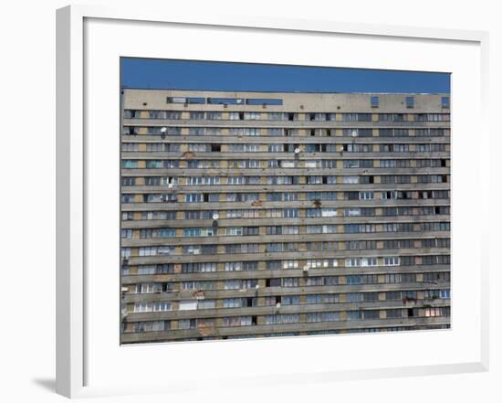 War Damaged Apartment Block, Sarajevo, Bosnia, Bosnia-Herzegovina-Graham Lawrence-Framed Photographic Print