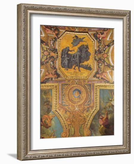 War for the Rights of the Queen in 1667, Ceiling Painting from the Galerie Des Glaces-Charles Le Brun-Framed Photographic Print