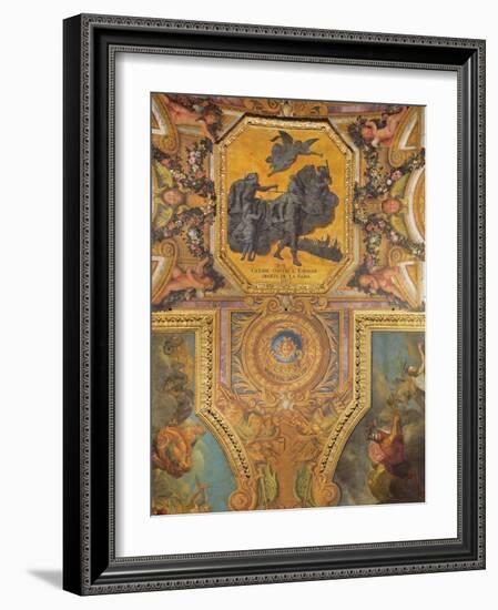 War for the Rights of the Queen in 1667, Ceiling Painting from the Galerie Des Glaces-Charles Le Brun-Framed Photographic Print