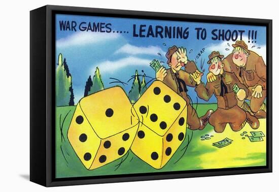 War Games, Learning How to Shoot Craps-Lantern Press-Framed Stretched Canvas