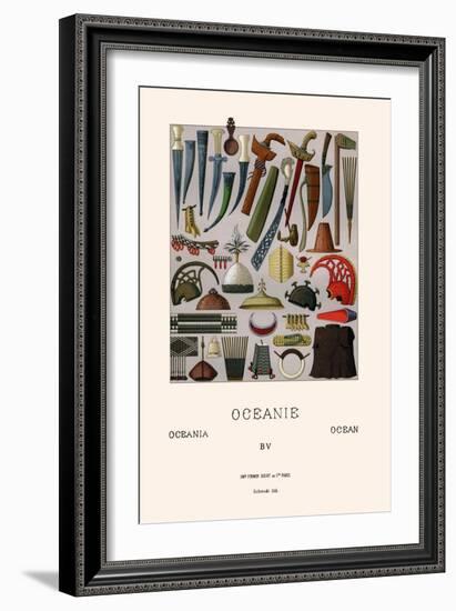 War Gear of Oceania-Racinet-Framed Art Print