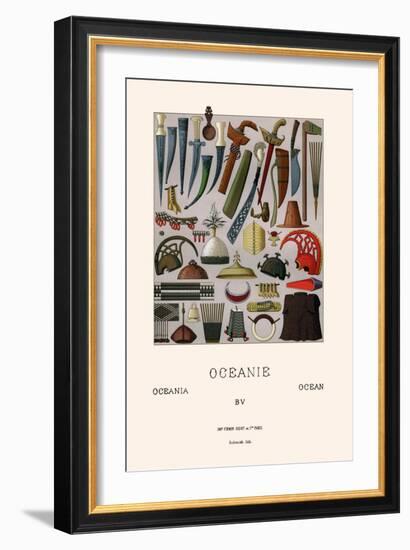 War Gear of Oceania-Racinet-Framed Art Print