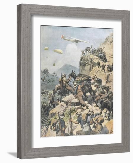 War in Eritrea, from 'La Domenica Del Corriere', 1936-null-Framed Giclee Print