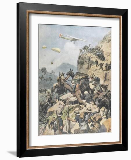 War in Eritrea, from 'La Domenica Del Corriere', 1936-null-Framed Giclee Print