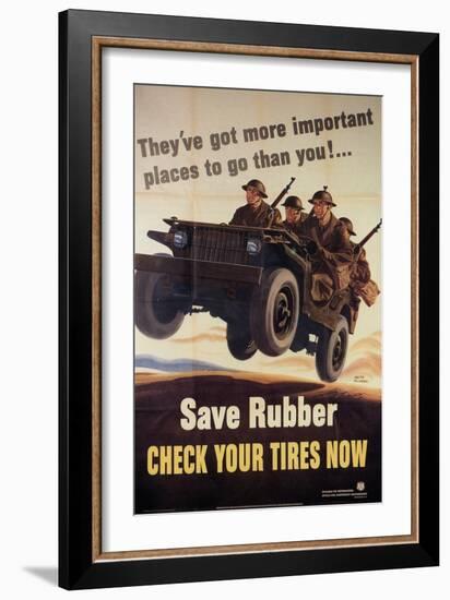 War Information poster, Save Rubber, National Museum of American History, Archives Center--Framed Art Print