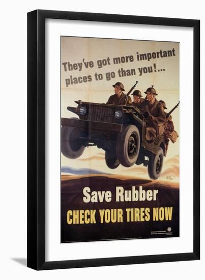War Information poster, Save Rubber, National Museum of American History, Archives Center-null-Framed Premium Giclee Print
