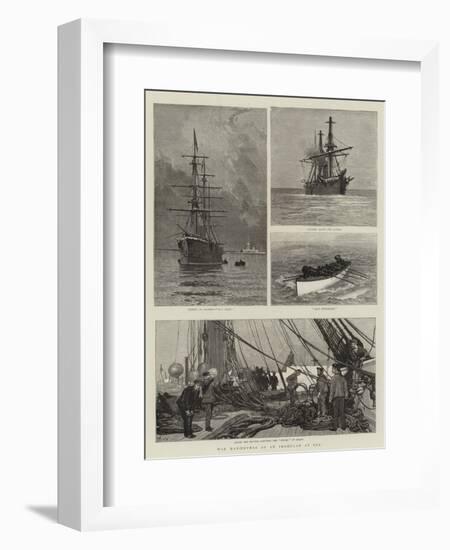 War Manoeuvres of an Ironclad at Sea-Joseph Nash-Framed Giclee Print