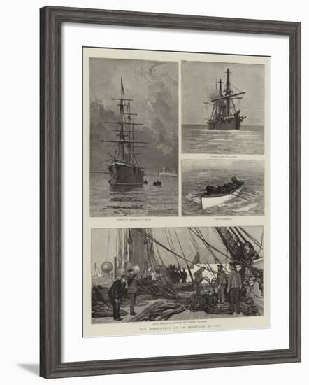 War Manoeuvres of an Ironclad at Sea-Joseph Nash-Framed Giclee Print