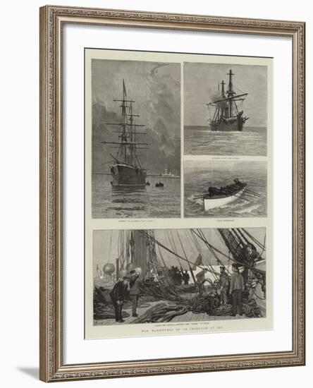 War Manoeuvres of an Ironclad at Sea-Joseph Nash-Framed Giclee Print