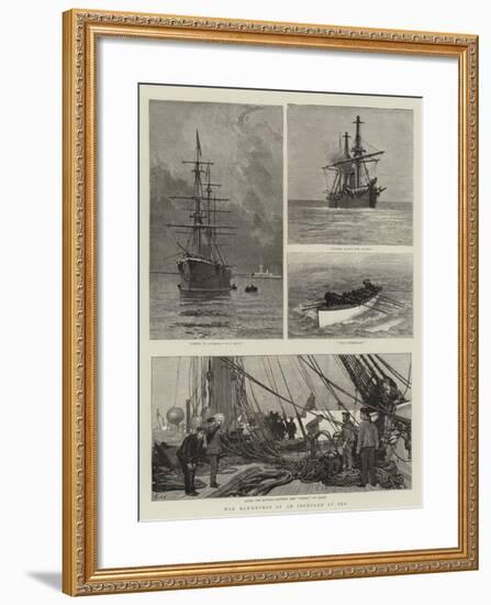 War Manoeuvres of an Ironclad at Sea-Joseph Nash-Framed Giclee Print