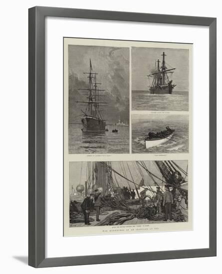 War Manoeuvres of an Ironclad at Sea-Joseph Nash-Framed Giclee Print