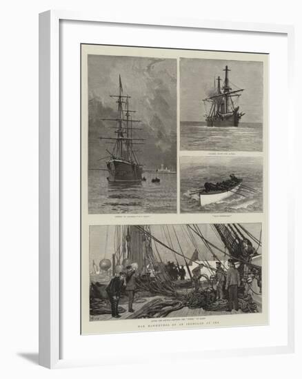 War Manoeuvres of an Ironclad at Sea-Joseph Nash-Framed Giclee Print