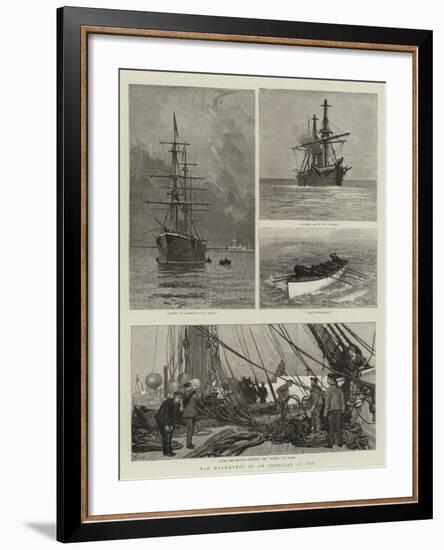 War Manoeuvres of an Ironclad at Sea-Joseph Nash-Framed Giclee Print