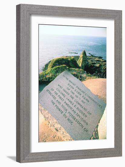 War Memorial at the Pointe Du Hoc Near Omaha Beach, Normandy, France-Peter Thompson-Framed Photographic Print