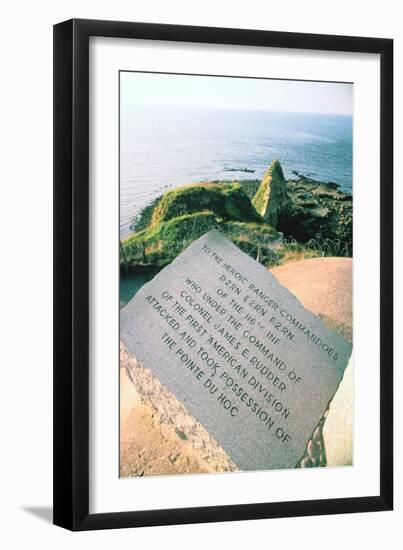 War Memorial at the Pointe Du Hoc Near Omaha Beach, Normandy, France-Peter Thompson-Framed Photographic Print