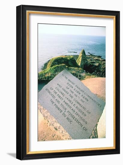 War Memorial at the Pointe Du Hoc Near Omaha Beach, Normandy, France-Peter Thompson-Framed Photographic Print