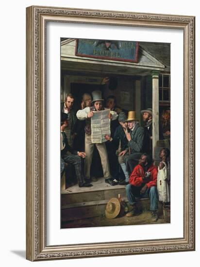 War News from Mexico-Richard Caton Woodville-Framed Art Print