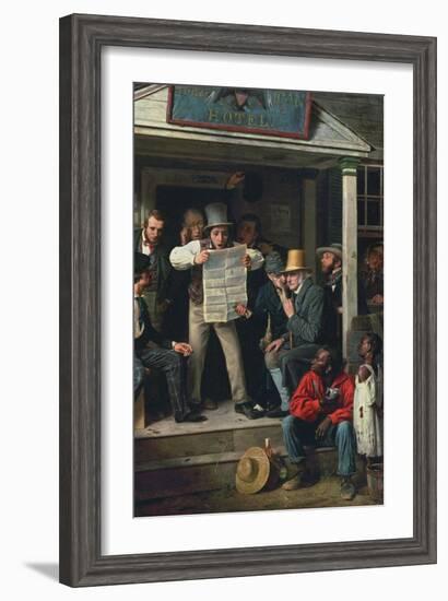 War News from Mexico-Richard Caton Woodville-Framed Art Print