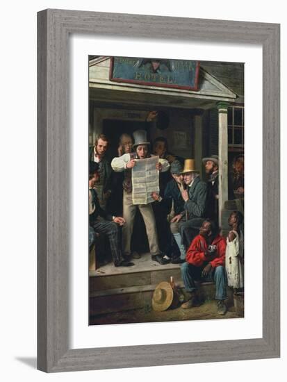 War News from Mexico-Richard Caton Woodville-Framed Art Print