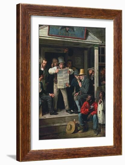 War News from Mexico-Richard Caton Woodville-Framed Art Print