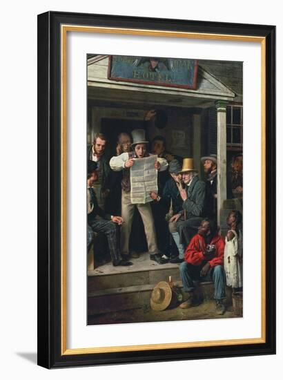 War News from Mexico-Richard Caton Woodville-Framed Art Print