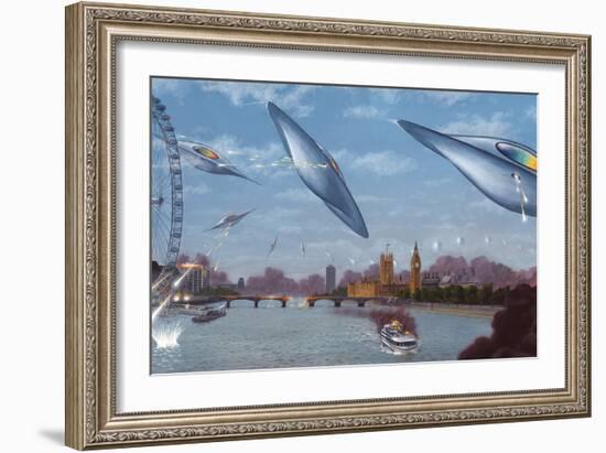 War of the Worlds, Artwork-Richard Bizley-Framed Photographic Print