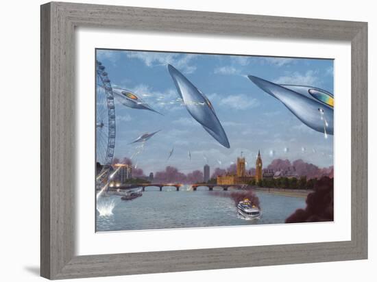 War of the Worlds, Artwork-Richard Bizley-Framed Photographic Print