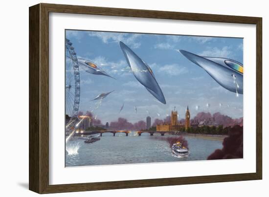 War of the Worlds, Artwork-Richard Bizley-Framed Photographic Print