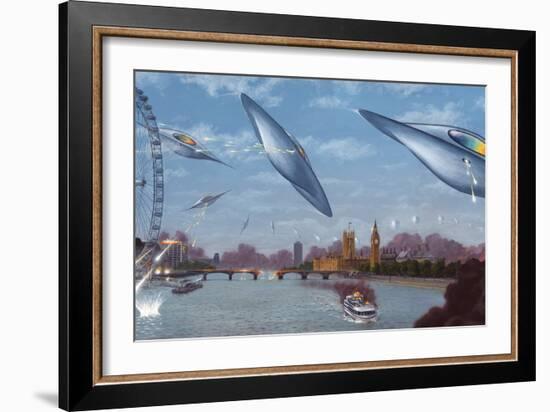 War of the Worlds, Artwork-Richard Bizley-Framed Photographic Print