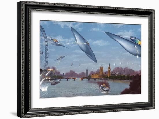 War of the Worlds, Artwork-Richard Bizley-Framed Photographic Print