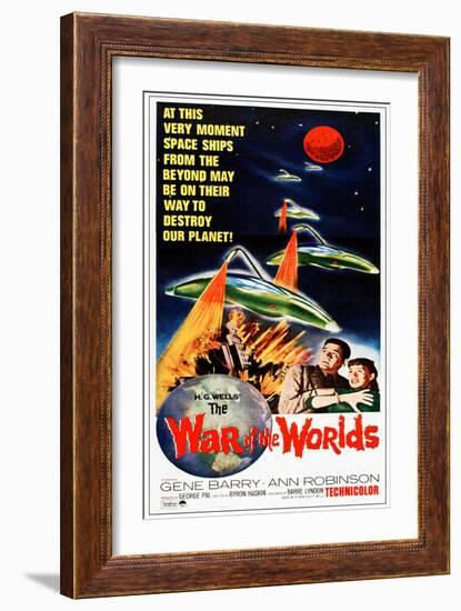 War of the Worlds, Bottom From Left: Gene Barry, Ann Robinson, 1953-null-Framed Art Print