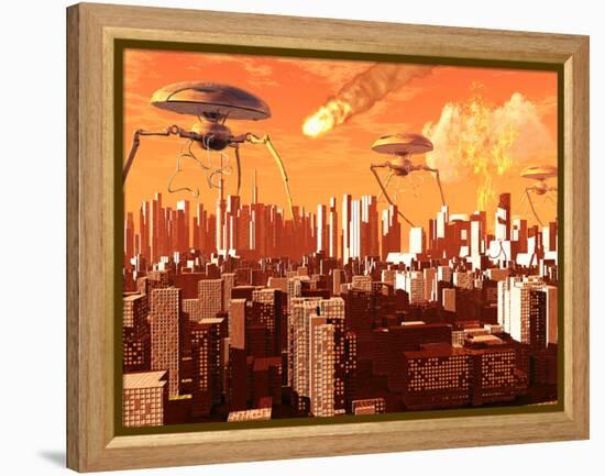 War of the Worlds-Stocktrek Images-Framed Premier Image Canvas