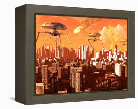 War of the Worlds-Stocktrek Images-Framed Premier Image Canvas