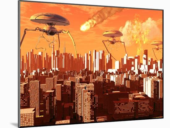 War of the Worlds-Stocktrek Images-Mounted Photographic Print