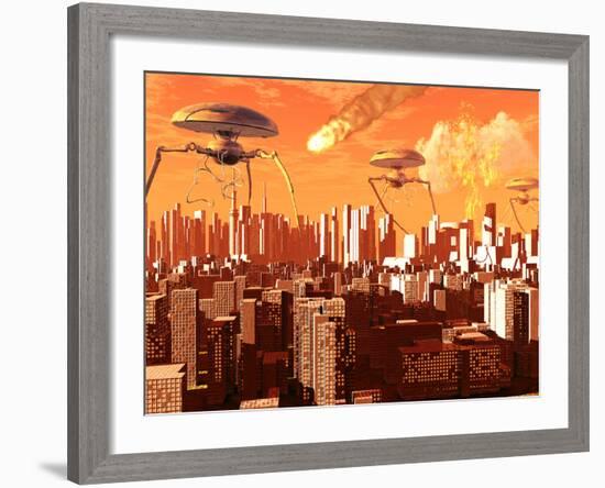 War of the Worlds-Stocktrek Images-Framed Photographic Print