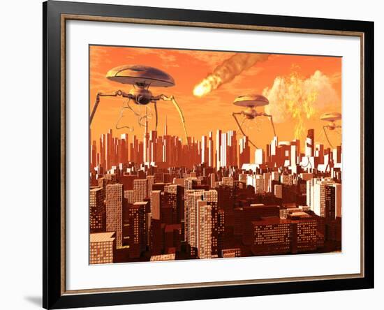 War of the Worlds-Stocktrek Images-Framed Photographic Print