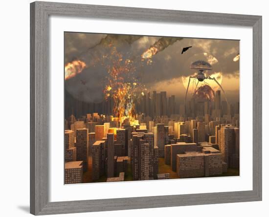 War of the Worlds-Stocktrek Images-Framed Photographic Print