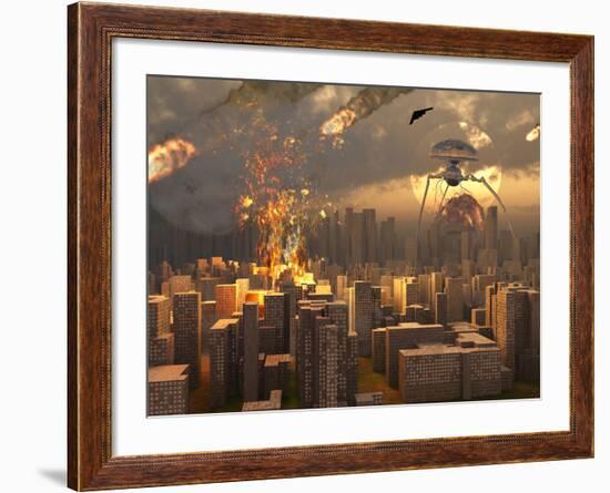 War of the Worlds-Stocktrek Images-Framed Photographic Print