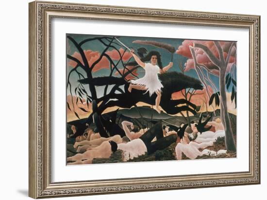 War or Ride of Discord (La Guerre ou la chevauchee de la discorde)-Henri Rousseau-Framed Giclee Print