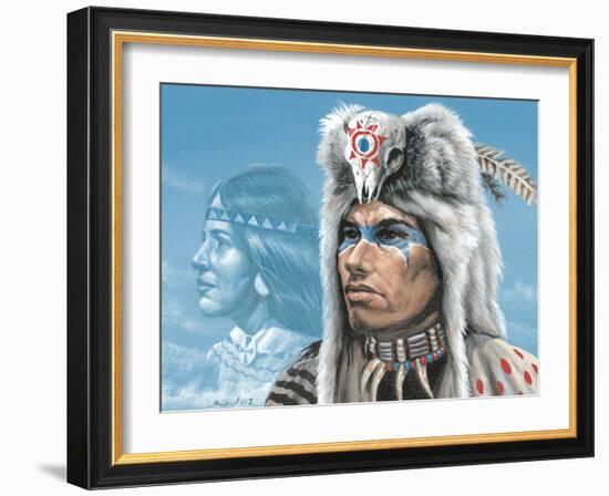 War Party-unknown Ampel-Framed Art Print