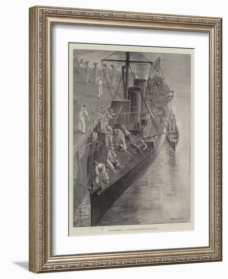 War Preparations, a 27-Knot Torpedo-Destroyer Getting Ready-Fred T. Jane-Framed Giclee Print