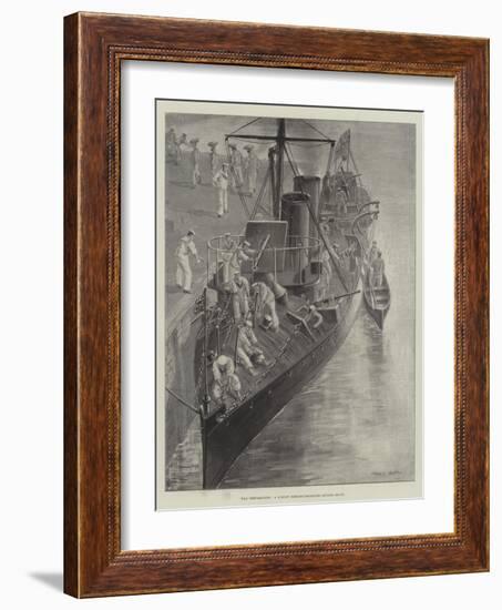 War Preparations, a 27-Knot Torpedo-Destroyer Getting Ready-Fred T. Jane-Framed Giclee Print