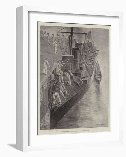 War Preparations, a 27-Knot Torpedo-Destroyer Getting Ready-Fred T. Jane-Framed Giclee Print