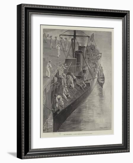 War Preparations, a 27-Knot Torpedo-Destroyer Getting Ready-Fred T. Jane-Framed Giclee Print