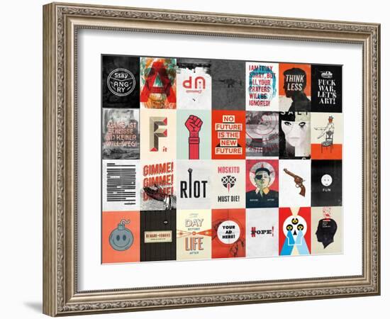 War Religion Government-Hannes Beer-Framed Art Print