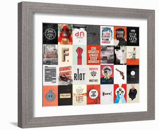 War Religion Government-Hannes Beer-Framed Art Print