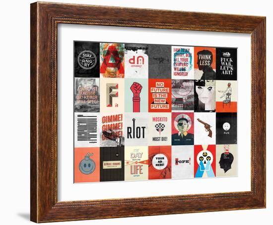 War Religion Government-Hannes Beer-Framed Art Print