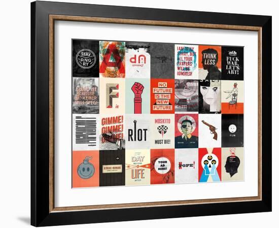 War Religion Government-Hannes Beer-Framed Art Print