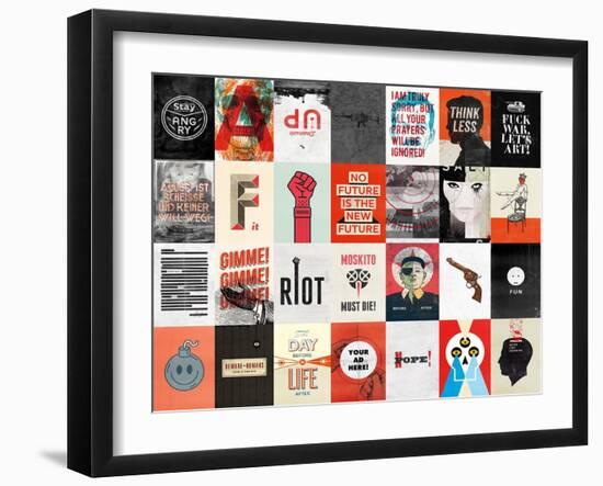 War Religion Government-Hannes Beer-Framed Art Print