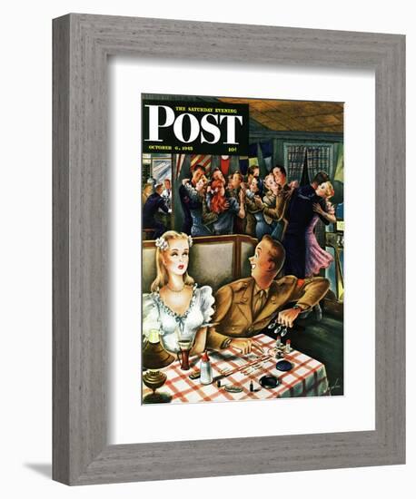 "War Stories," Saturday Evening Post Cover, October 6, 1945-Constantin Alajalov-Framed Giclee Print